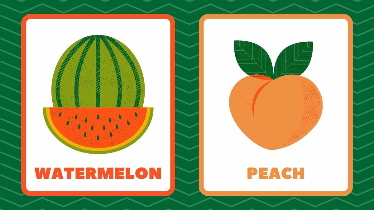 Modern Illustrated Fruits Flashcards - slide 4