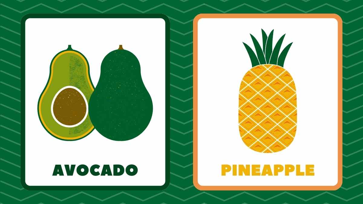 Modern Illustrated Fruits Flashcards - slide 7