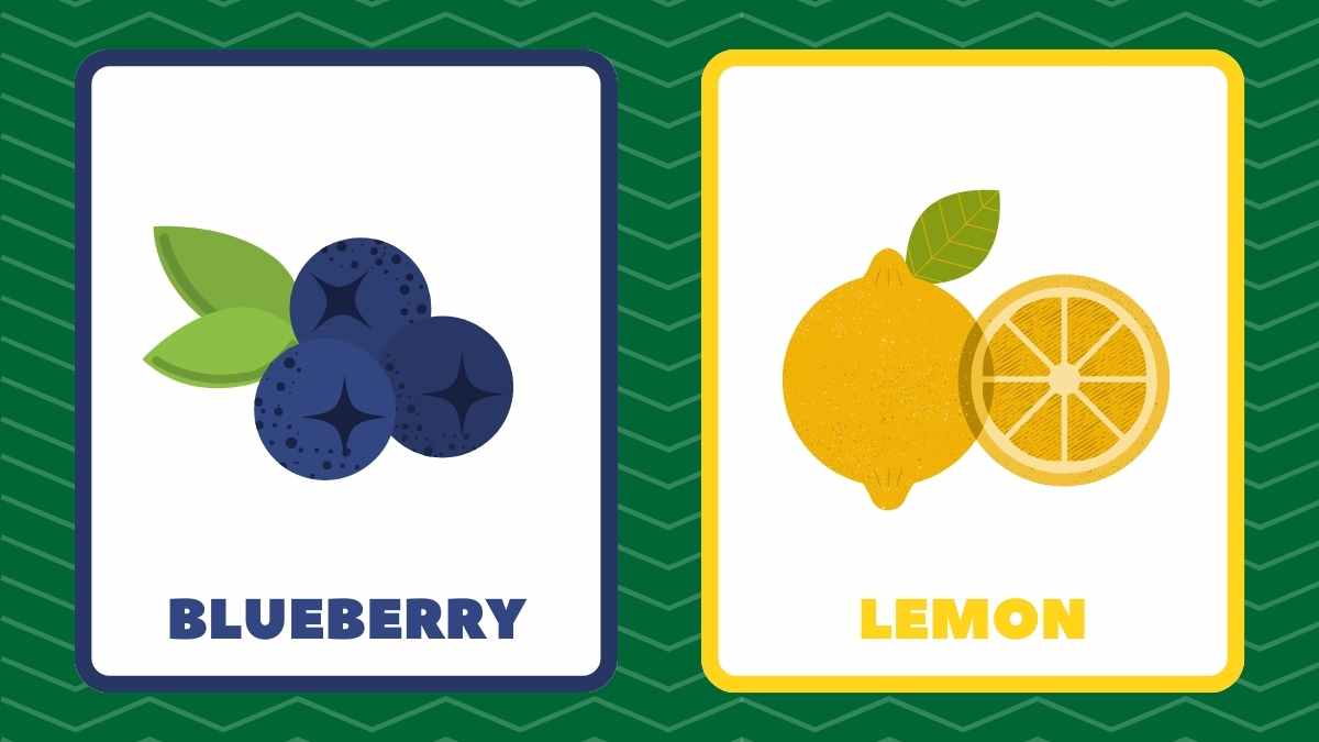 Modern Illustrated Fruits Flashcards - slide 9