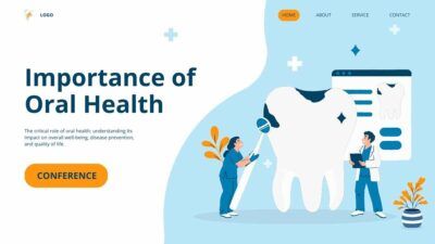 Slides Carnival Google Slides and PowerPoint Template Modern Illustrated Importance of Oral Health Conference 1