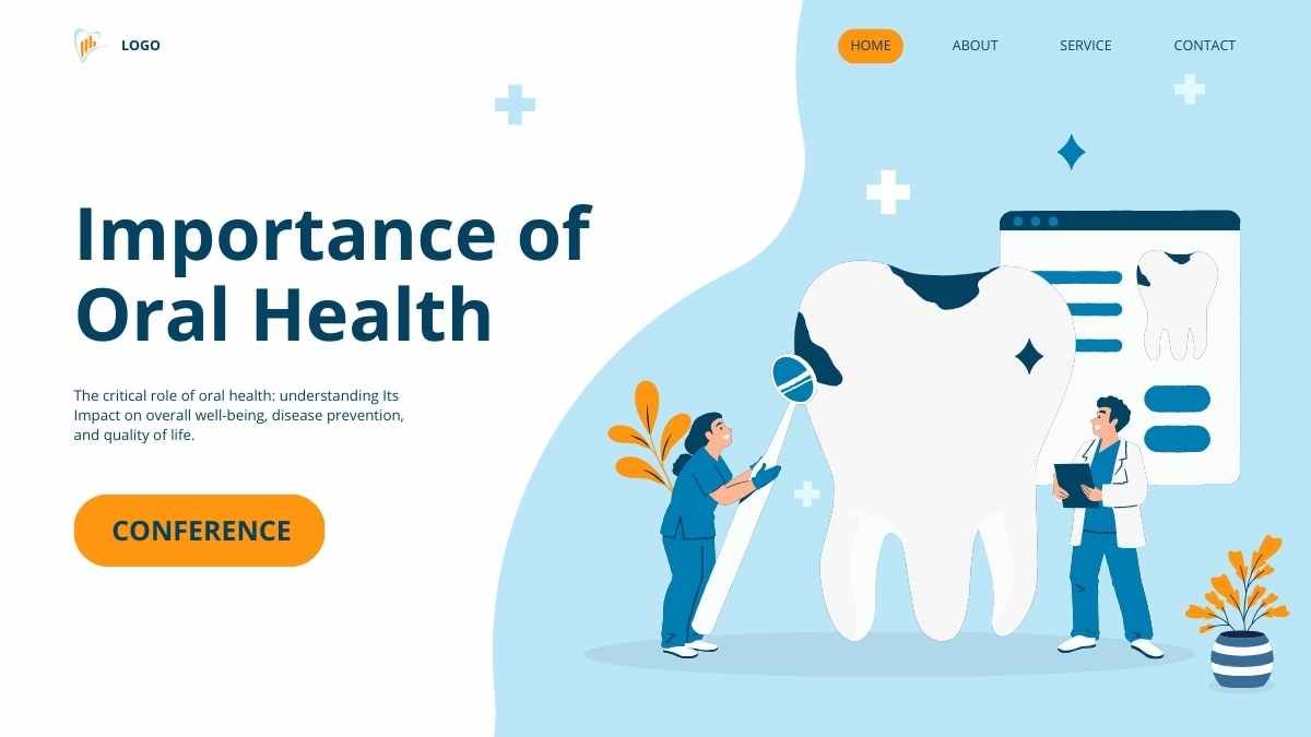 Modern Illustrated Importance of Oral Health Conference - diapositiva 1