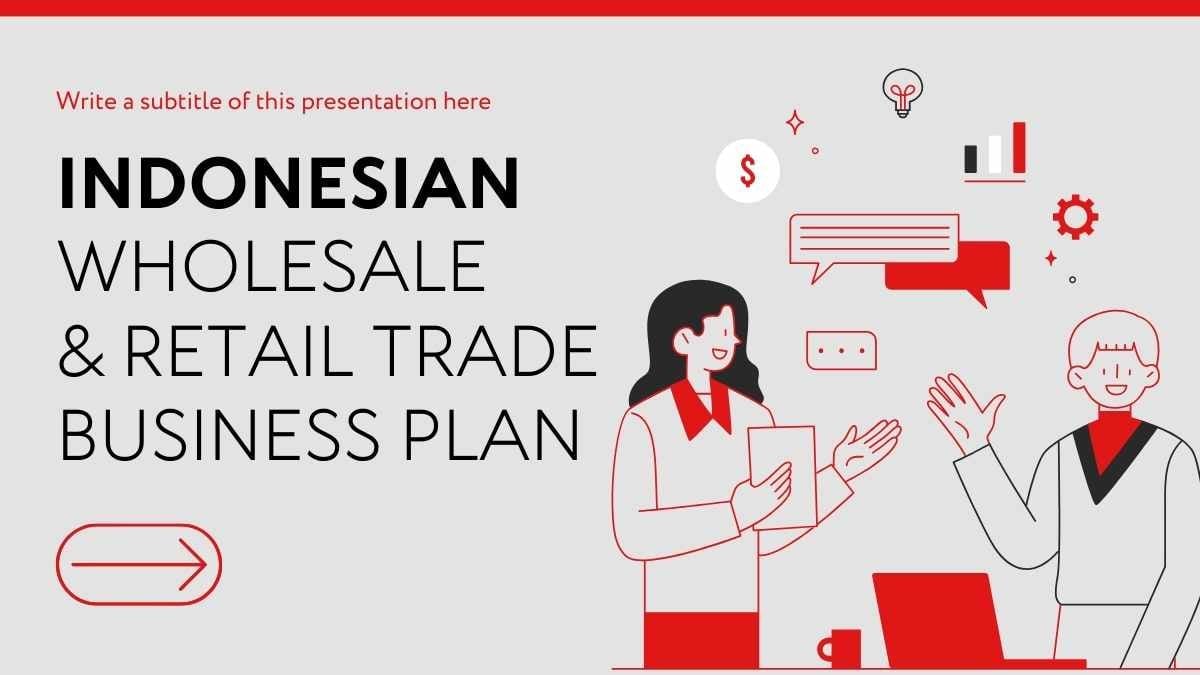 Modern Illustrated Indonesian Wholesale and Retail Trade Business Plan - slide 1