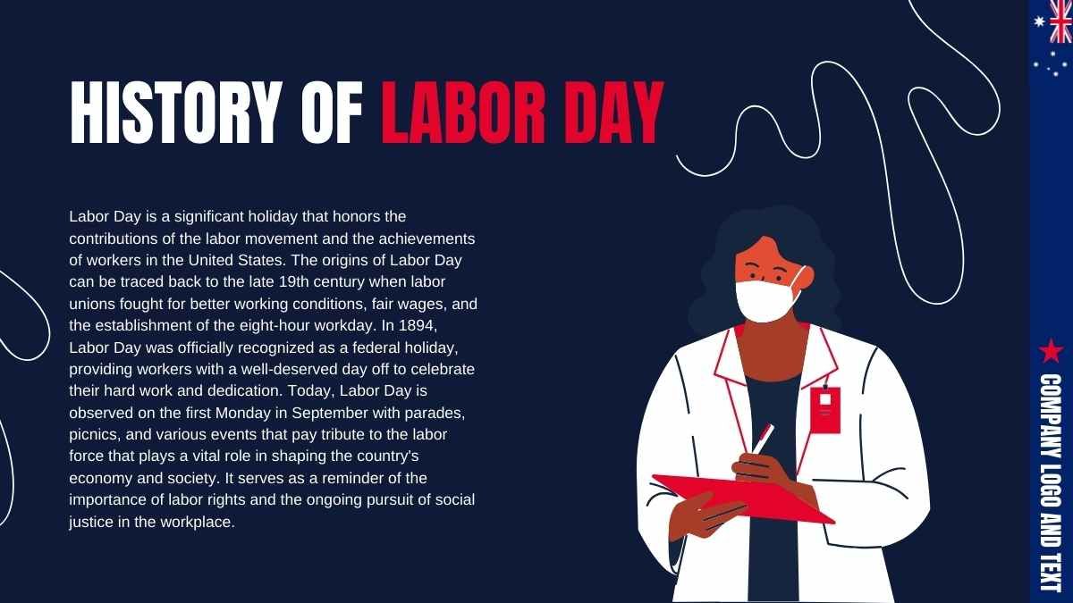 Modern Illustrated Labour Day in Australia - slide 3