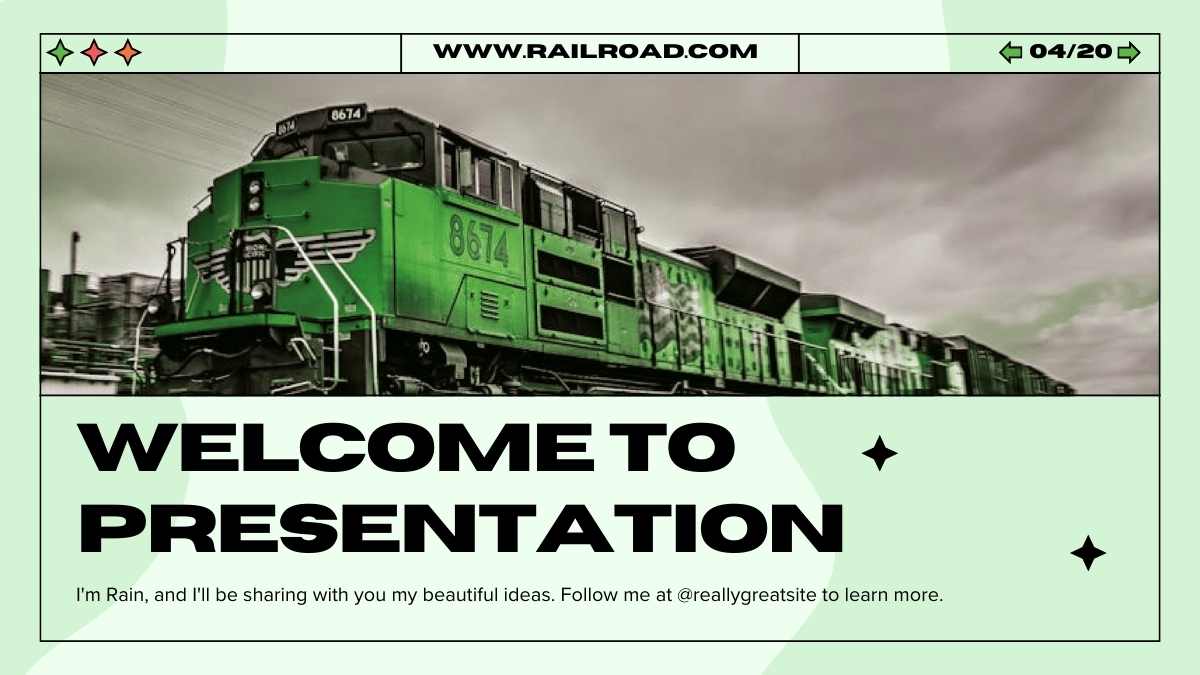 Modern Illustrated Railroad Minitheme - slide 4