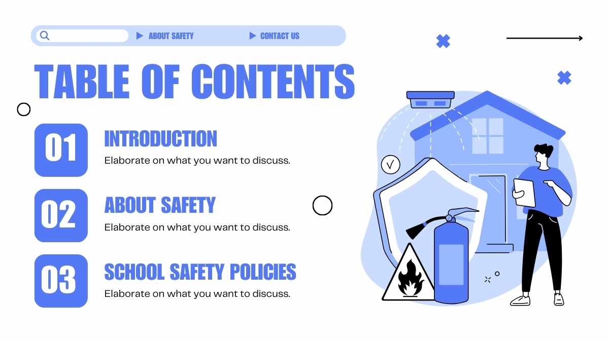 Modern Illustrated Safety Plan Slides For Students - slide 2