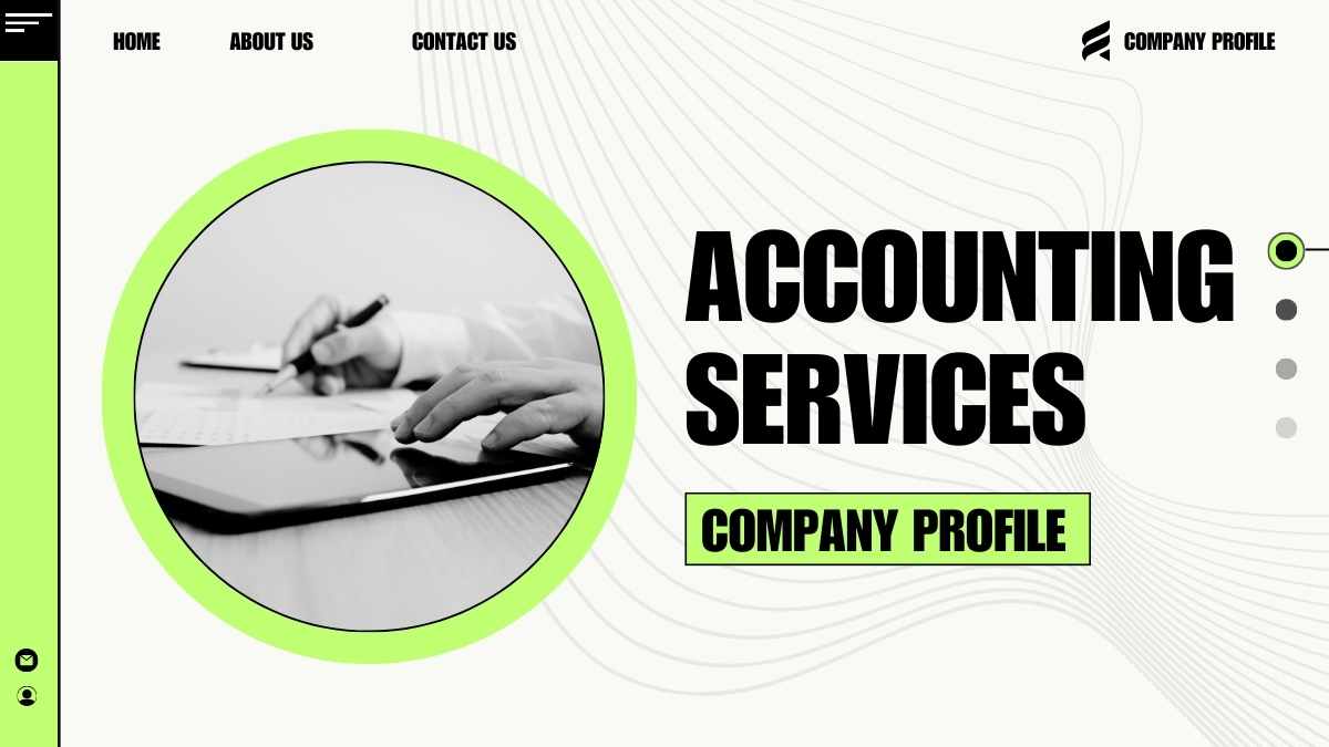 Modern Minimal Accounting Services Company Profile - slide 1