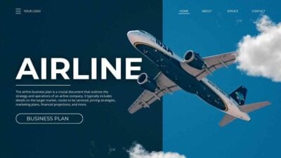 Modern Professional Blue Airline Business Plan