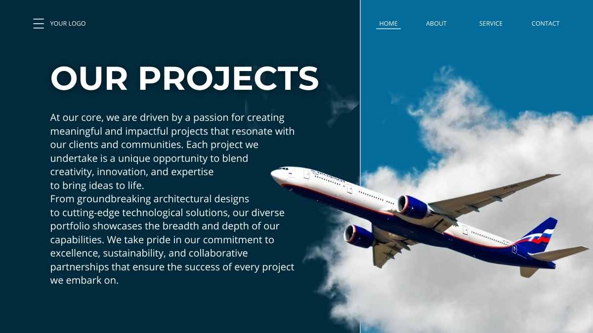 Modern Professional Blue Airline Business Plan - slide 7