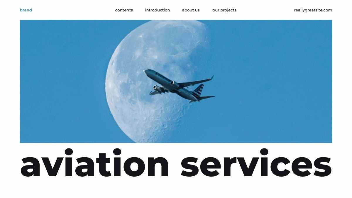 Modern Minimal Aviation Services Project Proposal - diapositiva 2