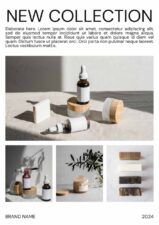 Modern Minimal Body Care Products Catalog