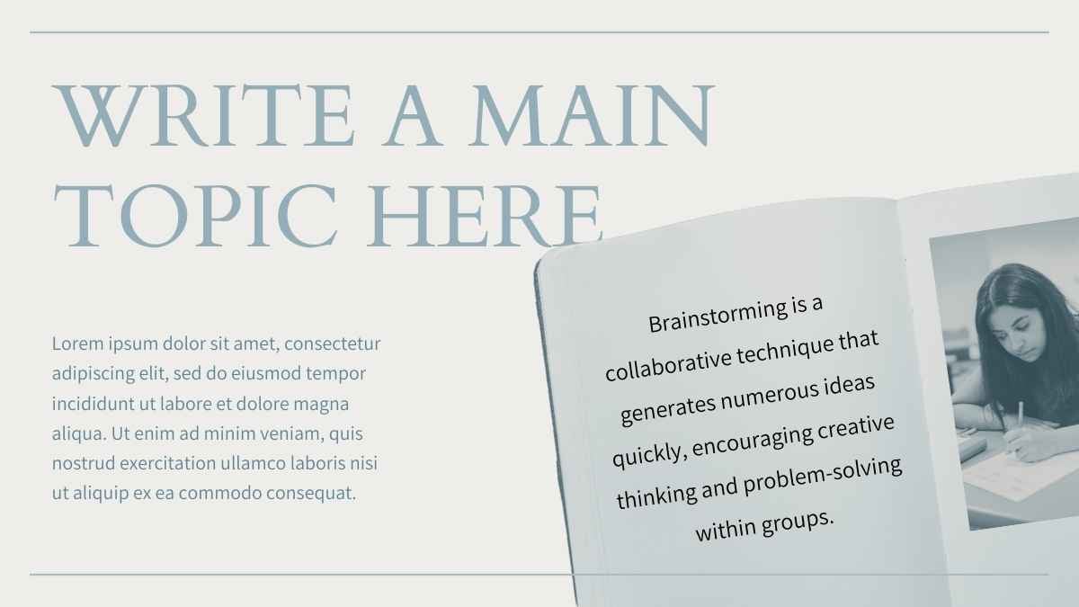 Modern Minimal Brainstorm Slides - slide 3