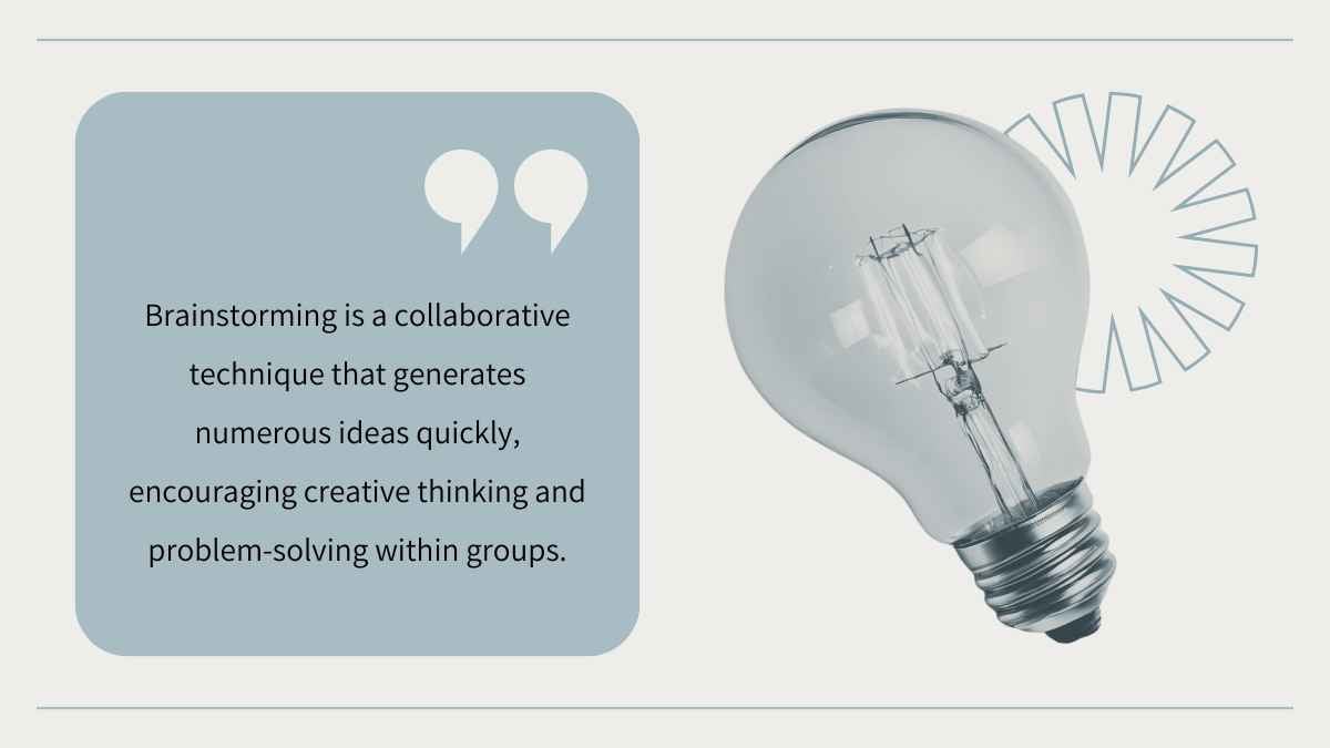 Modern Minimal Brainstorm Slides - slide 8