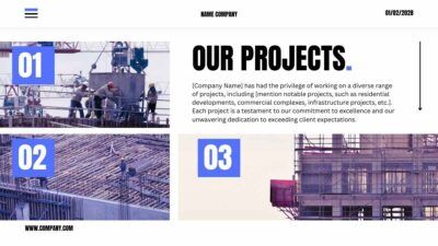 Modern Minimal Civil Construction Company Profile Slides