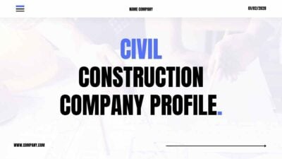 Modern Minimal Civil Construction Company Profile Slides