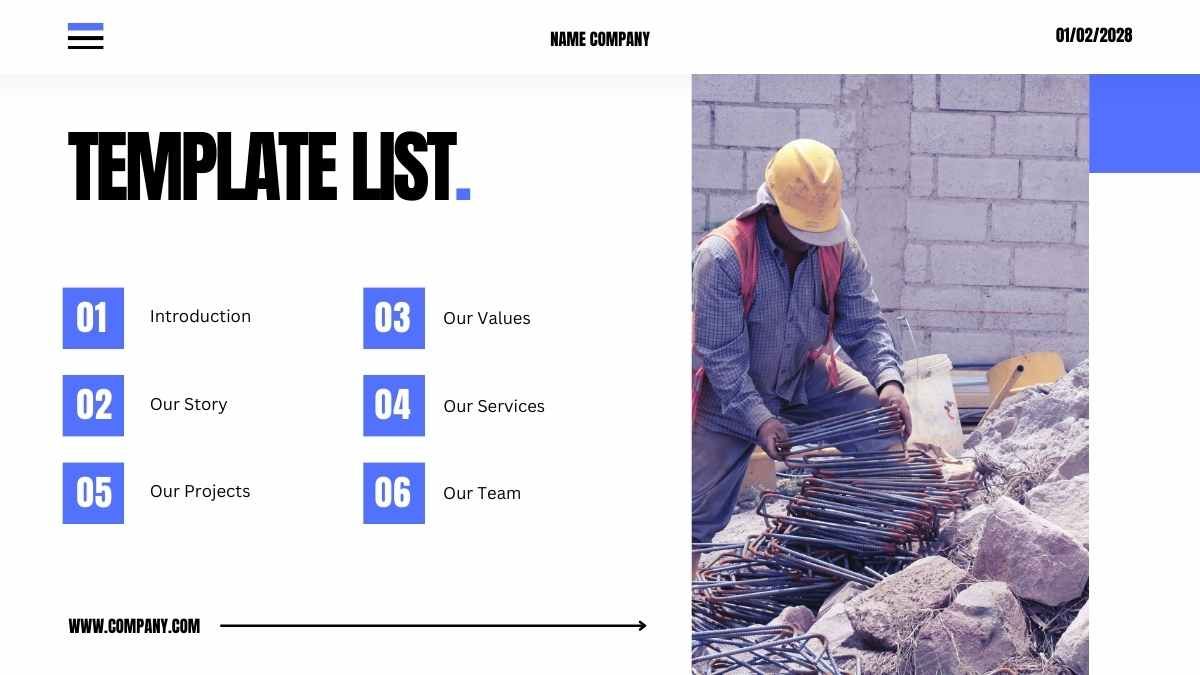 Modern Minimal Civil Construction Company Profile Slides - slide 2