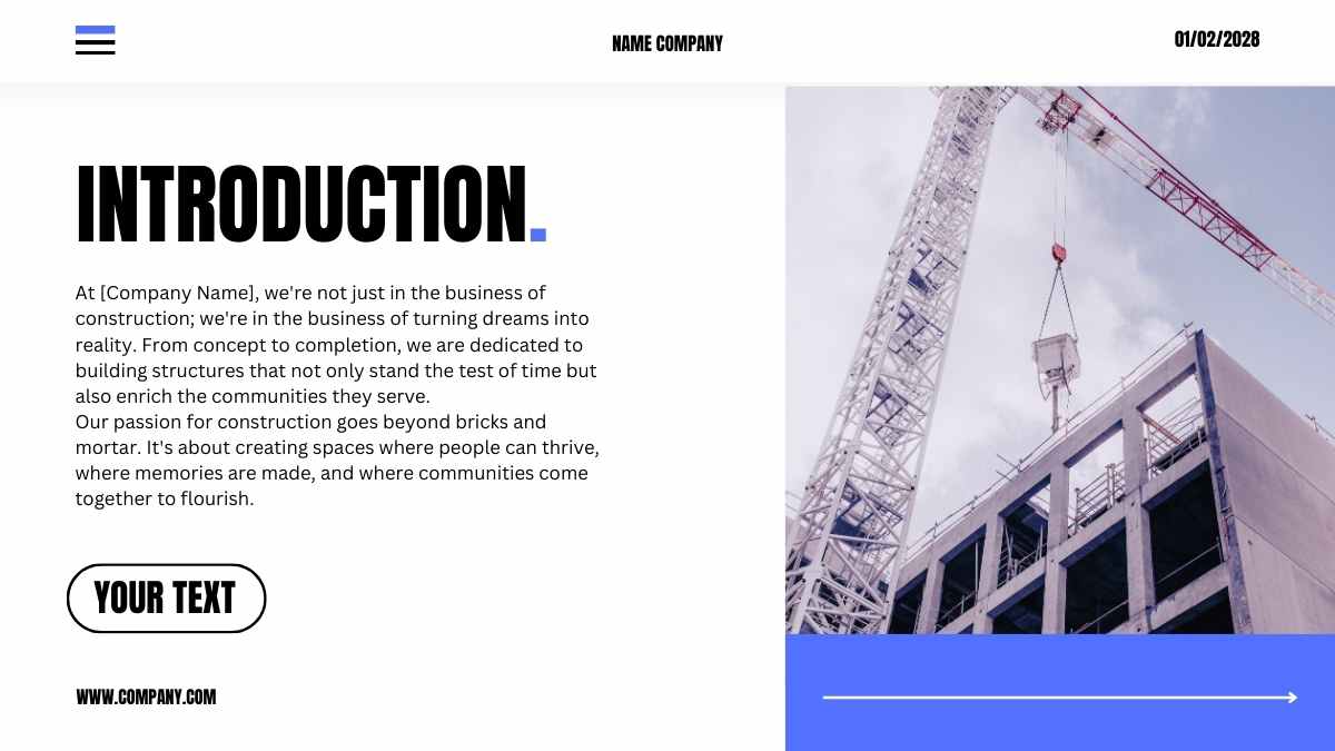 Modern Minimal Civil Construction Company Profile Slides - slide 3