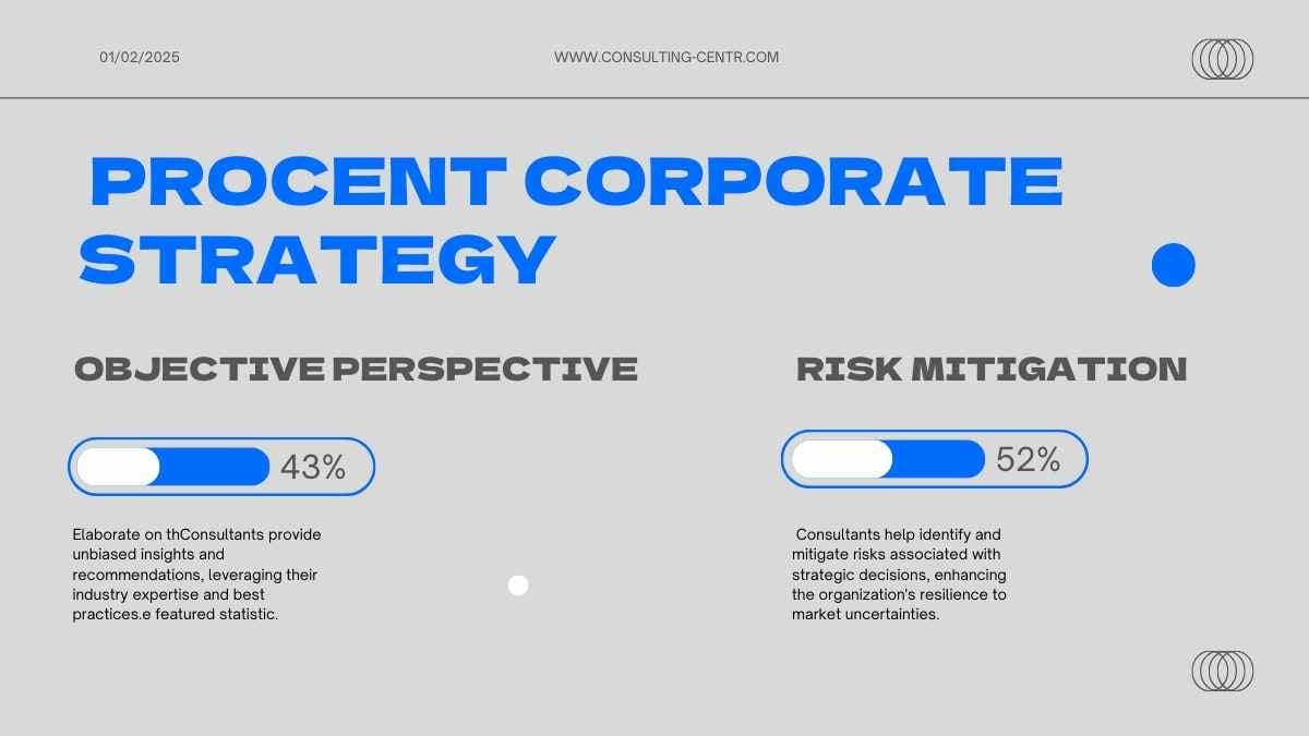 Slide Strategi Konsultasi Korporat Bergaya Grey - slide 10