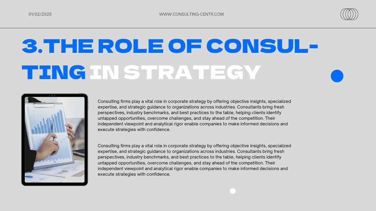 Grey Corporate Strategy Consulting Slides - diapositiva 9