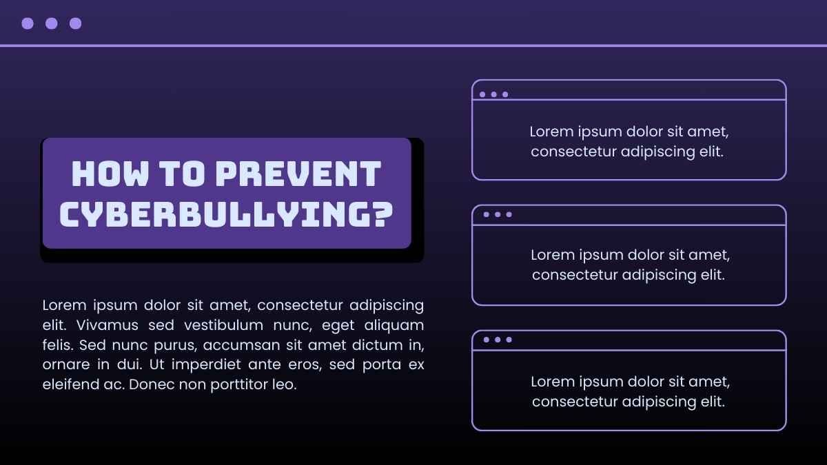 Modern Minimal Cyber Bullying Slides - slide 12