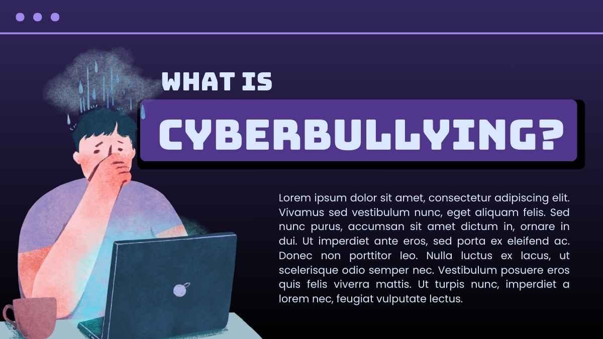 Modern Minimal Cyber Bullying Slides - slide 4