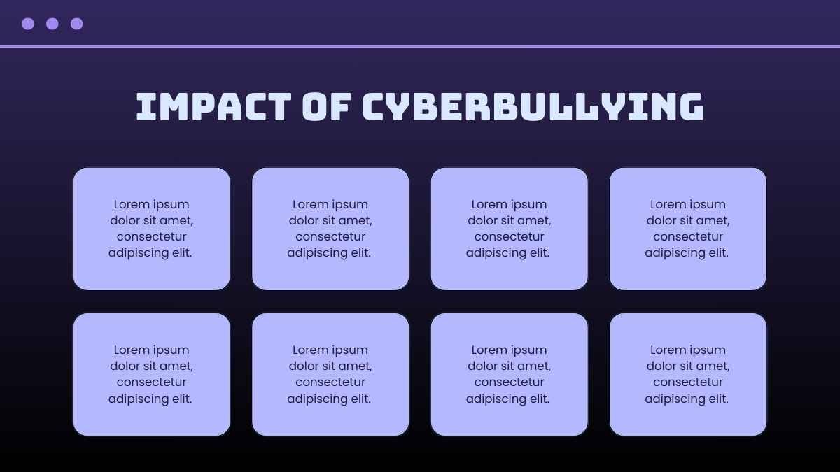 Modern Minimal Cyber Bullying Slides - slide 5