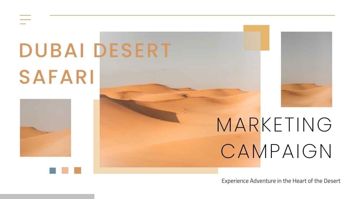 Modern Minimal Dubai Desert Safari Marketing Campaign Slides - slide 1