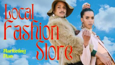 Local Fashion Store Marketing Slides With Sky Background