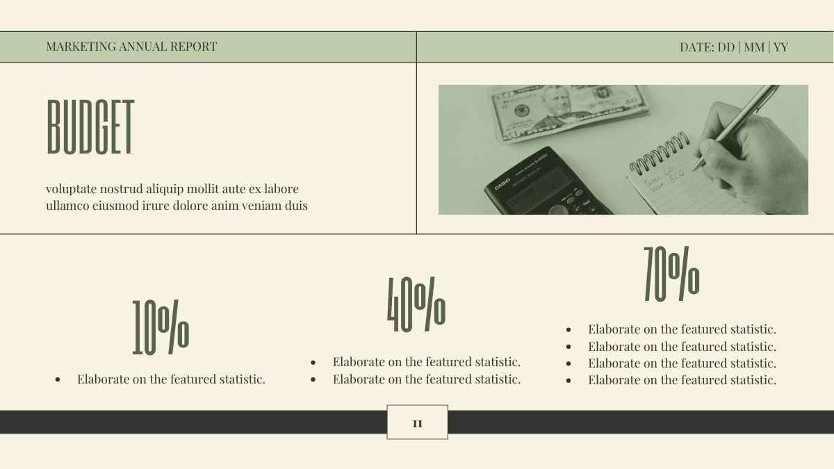 Green Modern Minimal Marketing Annual Report Slides - slide 11