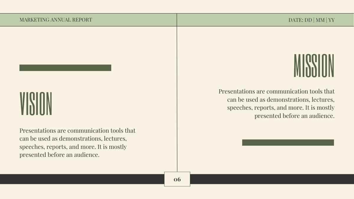 Green Modern Minimal Marketing Annual Report Slides - slide 6