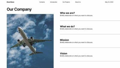 Modern Minimal Middle East Airline Business Plan