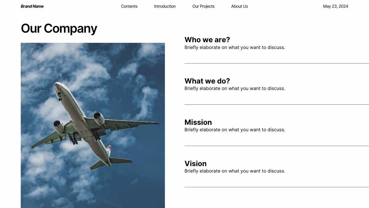 Modern Minimal Middle East Airline Business Plan - diapositiva 1