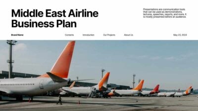 Slides Carnival Google Slides and PowerPoint Template Modern Minimal Middle East Airline Business Plan 2