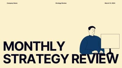 Yellow Monthly Strategy Review Slides