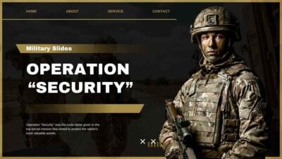 Modern Minimal Operation Security Military Slides