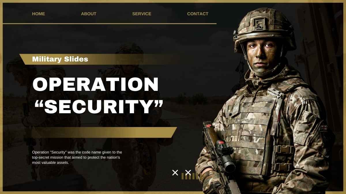 Modern Minimal Operation Security Military Slides - diapositiva 1