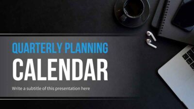 Slides Carnival Google Slides and PowerPoint Template Modern Minimal Quarterly Planning Calendar 1