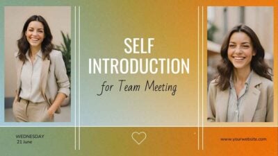 Modern Minimal Self Introduction for Team Meeting Slides