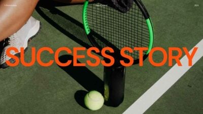 Modern Minimal Sports Agency Success Story Slides