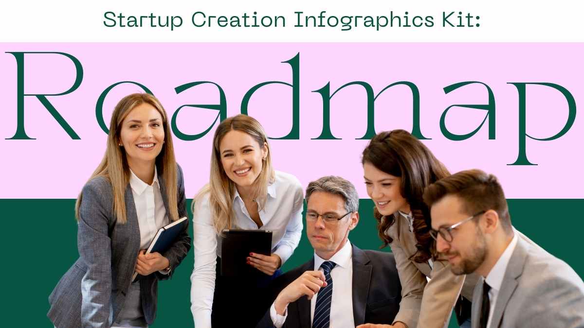 Modern Minimal Startup Creation Infographics Kit: Roadmap - slide 1