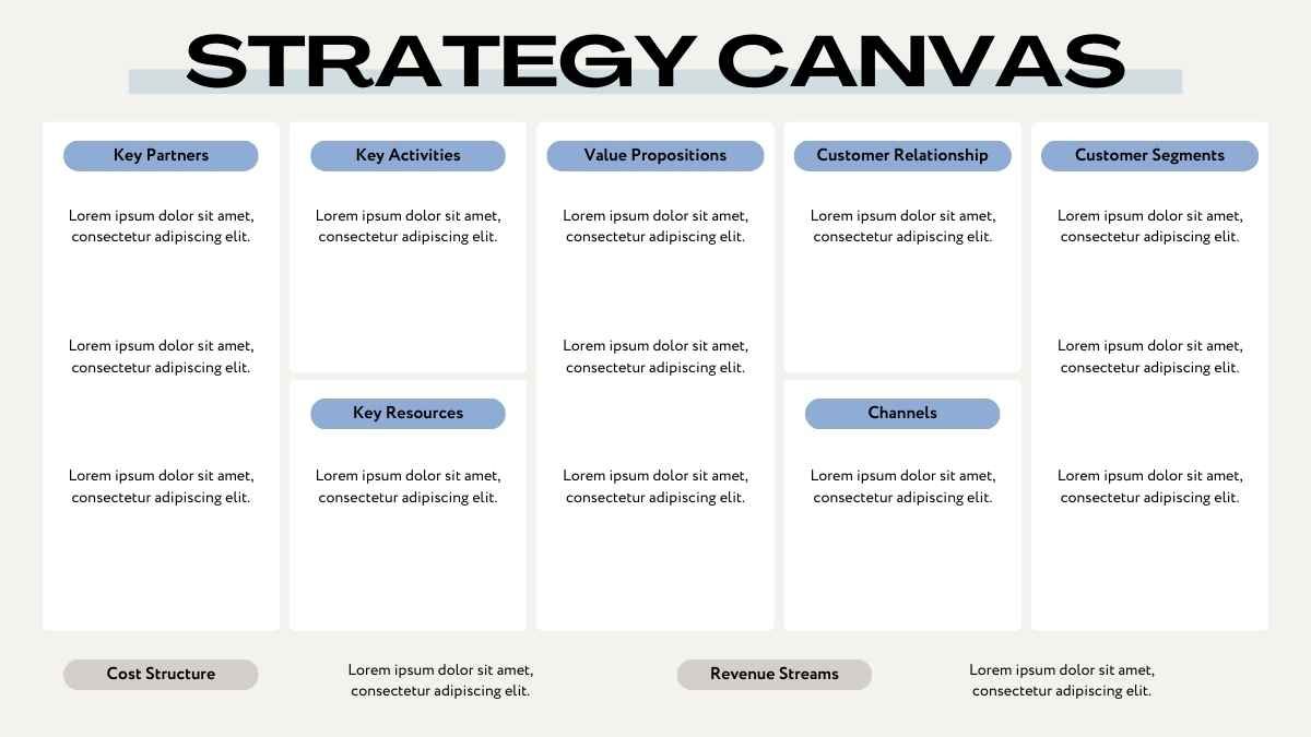 Modern Minimal Strategy Canvas Infographics - diapositiva 7