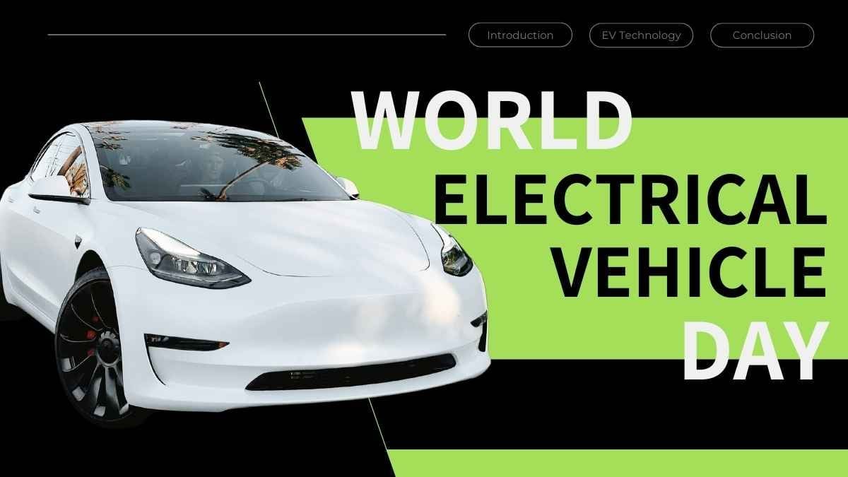 Modern Minimal World EV Electric Vehicles Day - slide 1