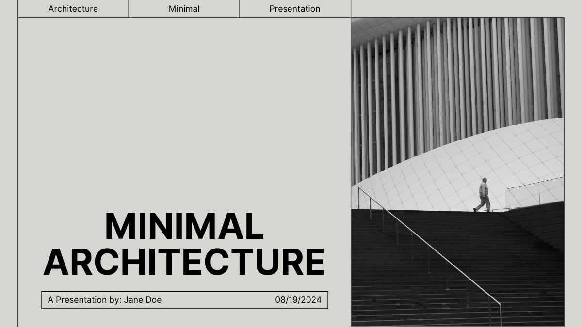 Modern Minimalist Architecture Slides - slide 1