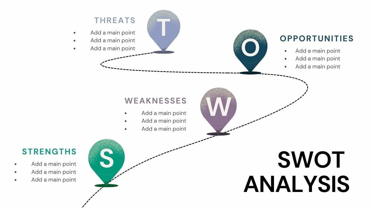 Infografis SWOT Horizontal dengan Gradien - slide 1