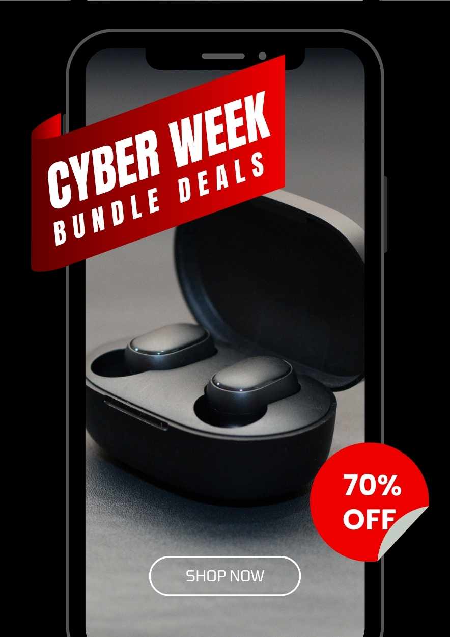 Modern Neon Cyber Week Bundle Deals Poster - slide 4