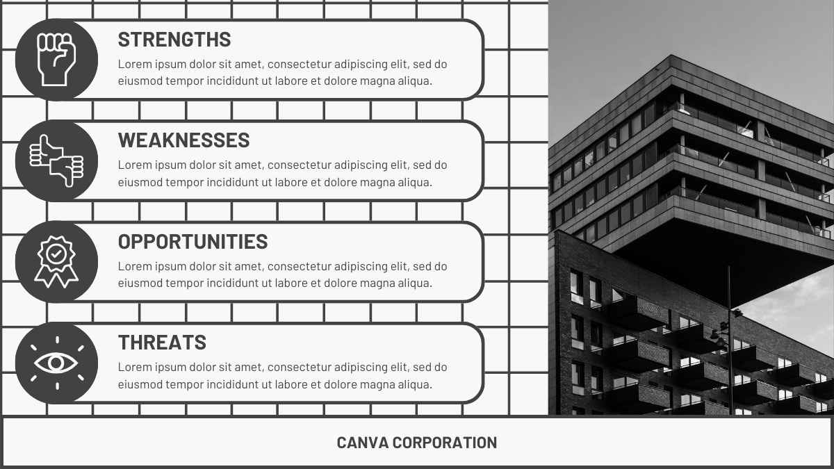 Modern Outline SWOT Analysis - slide 3