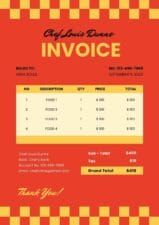 Slides Carnival Google Slides and PowerPoint Template Modern Personal Chef Invoice 1