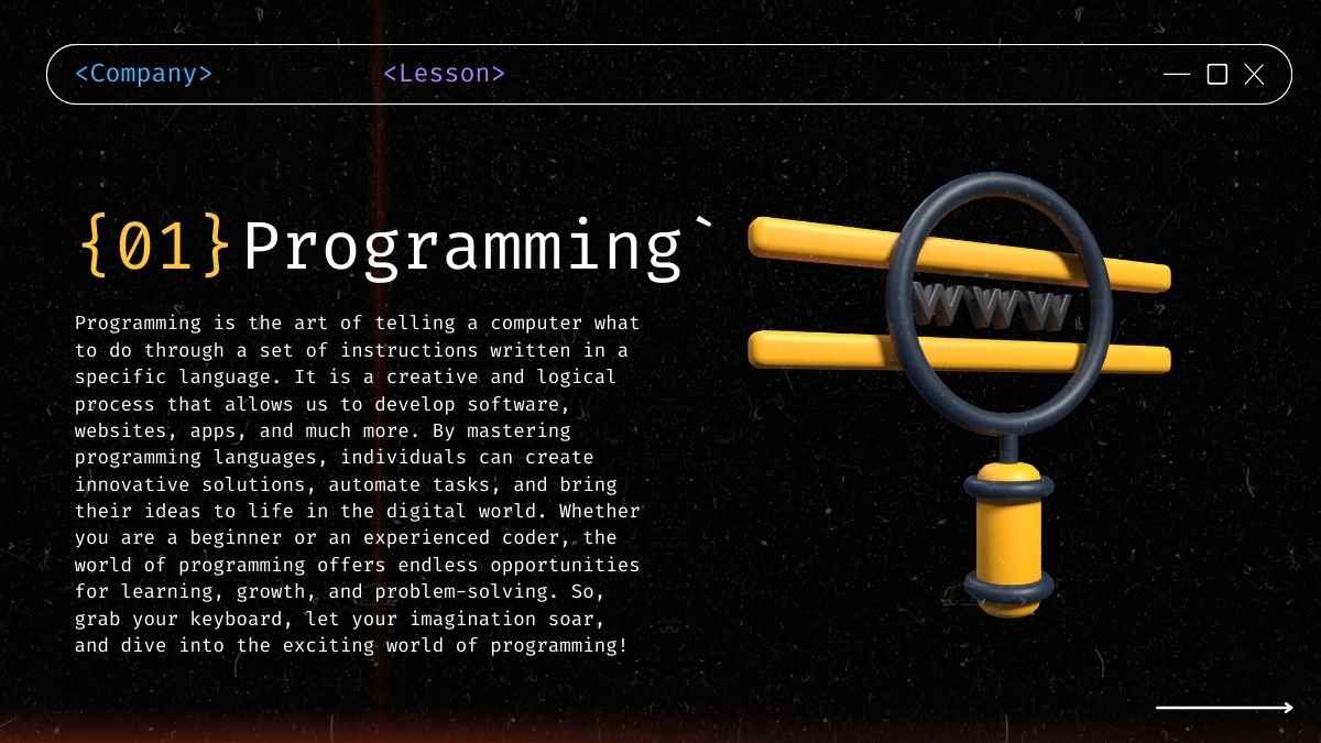 Modern 3D Programming Language Workshop for Beginners - slide 4