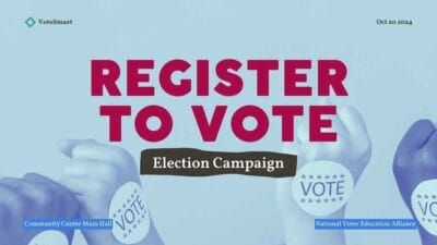 Slides Carnival Google Slides and PowerPoint Template Modern Register to Vote Election Campaign 1