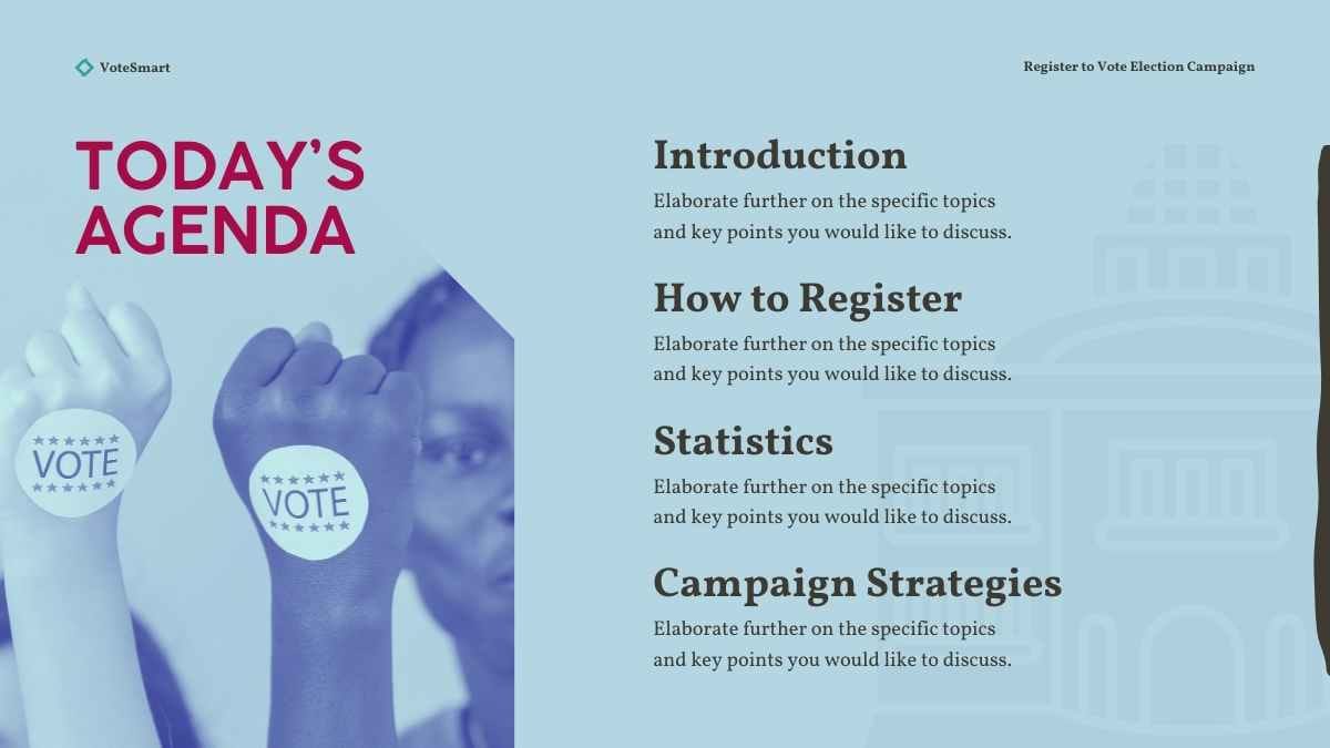 Modern Register to Vote Election Campaign - slide 2