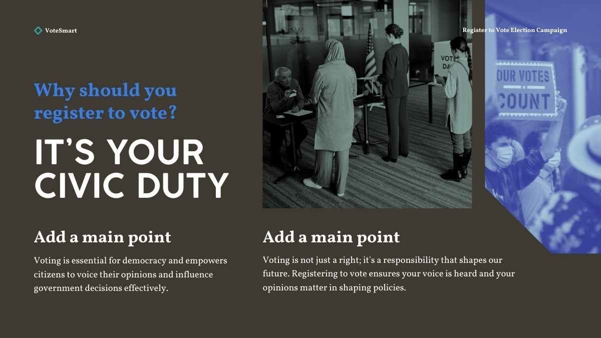 Modern Register to Vote Election Campaign - slide 8